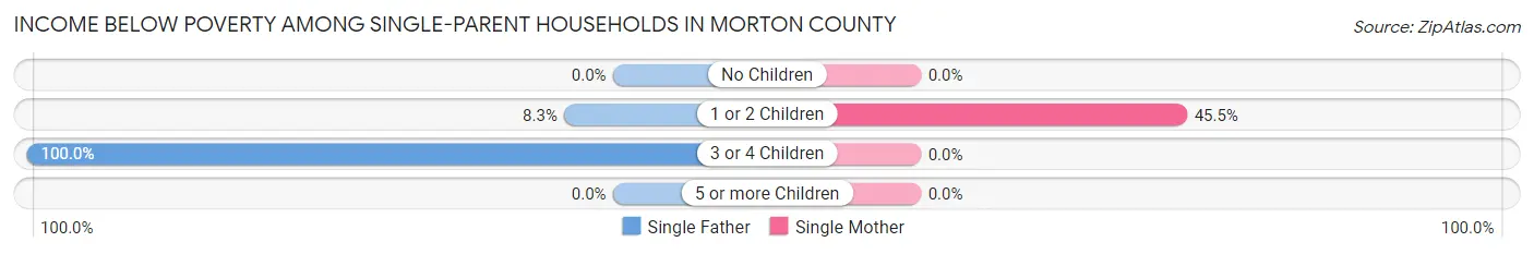Income Below Poverty Among Single-Parent Households in Morton County