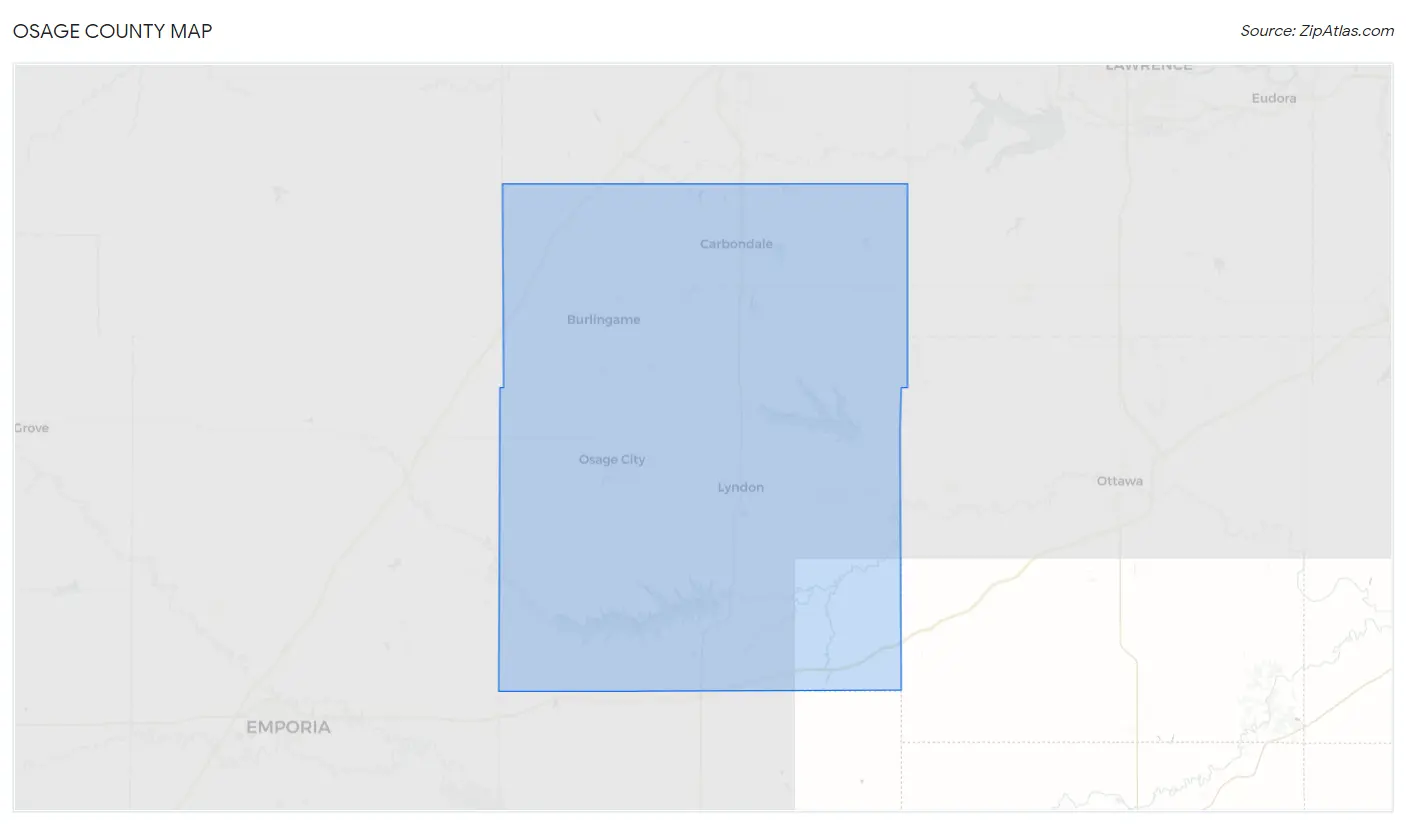 Osage County Map