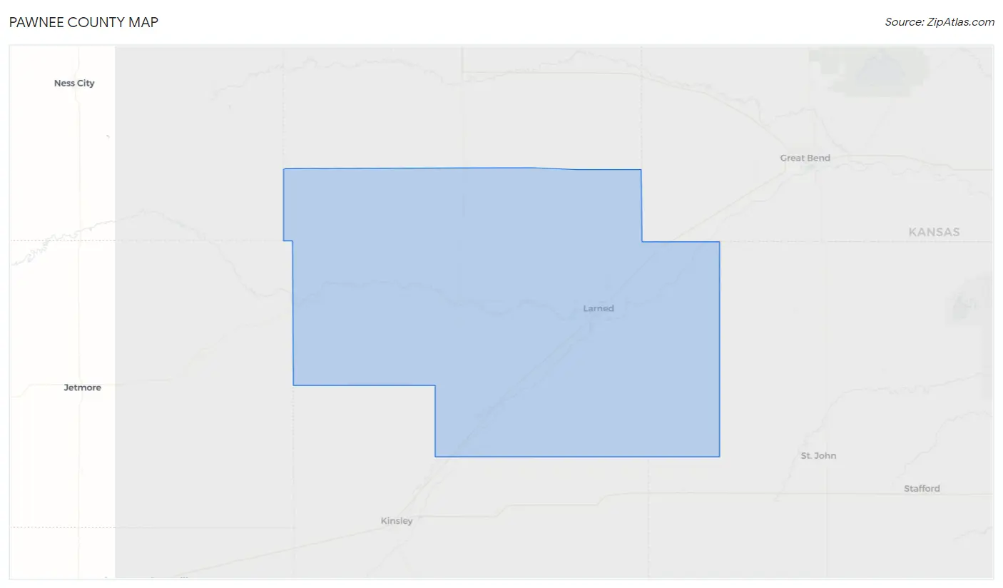 Pawnee County Map
