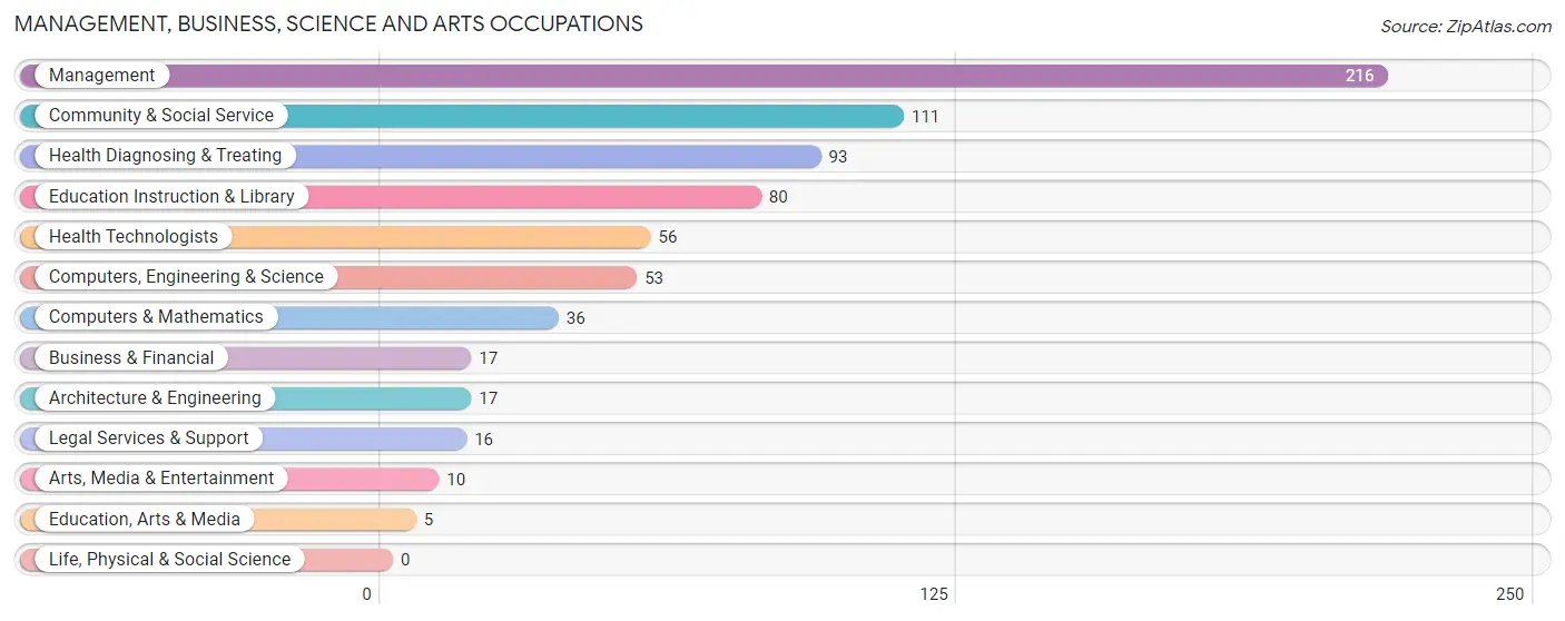 Management, Business, Science and Arts Occupations in Rawlins County