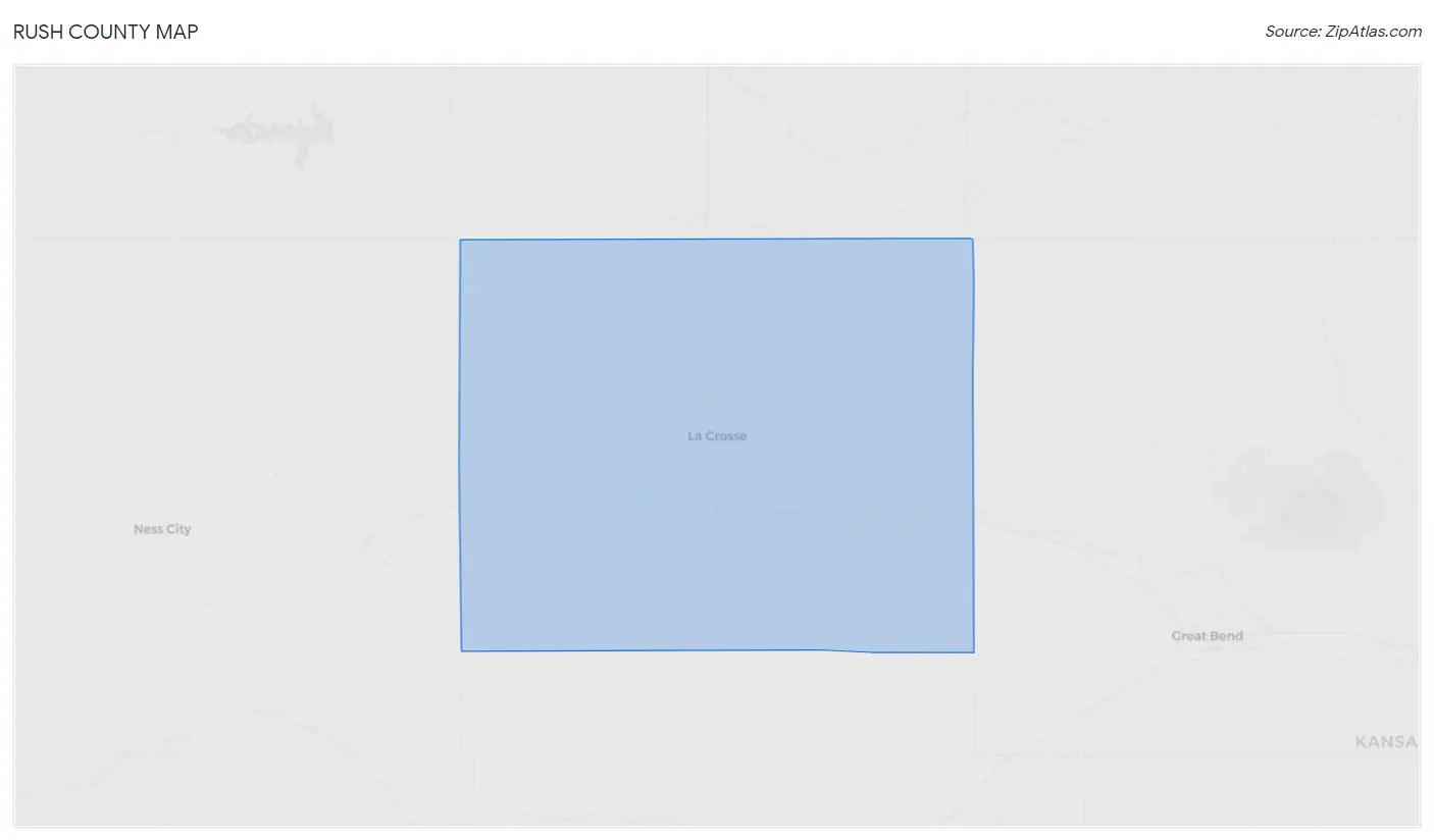 Rush County Map