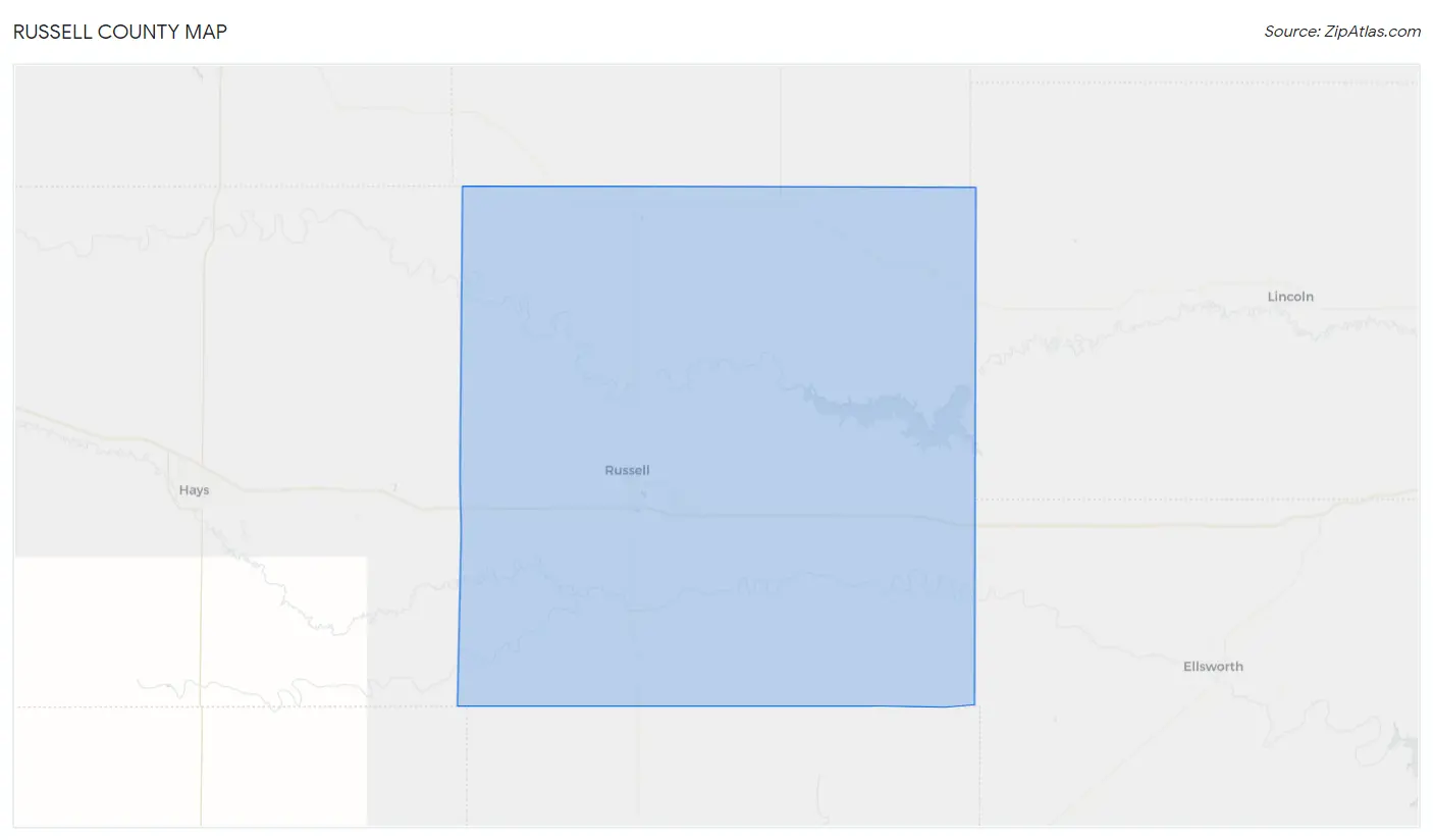 Russell County Map