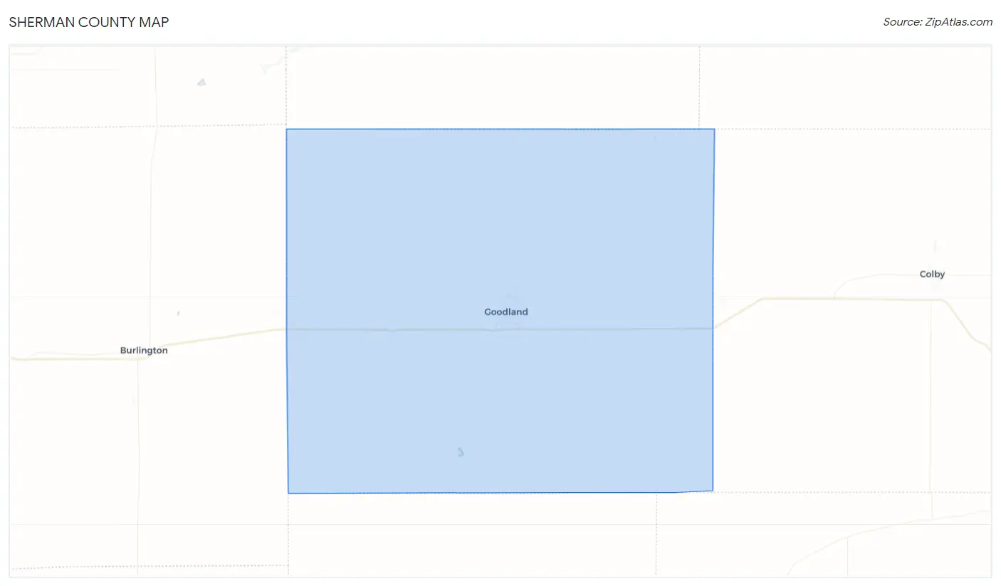 Sherman County Map