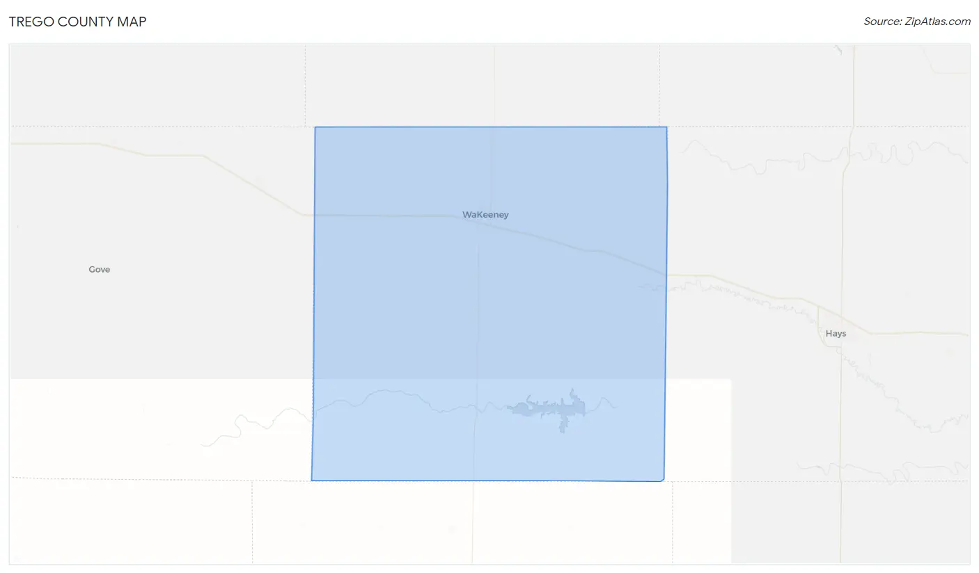 Trego County Map