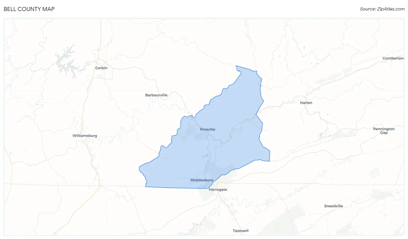 Bell County Map