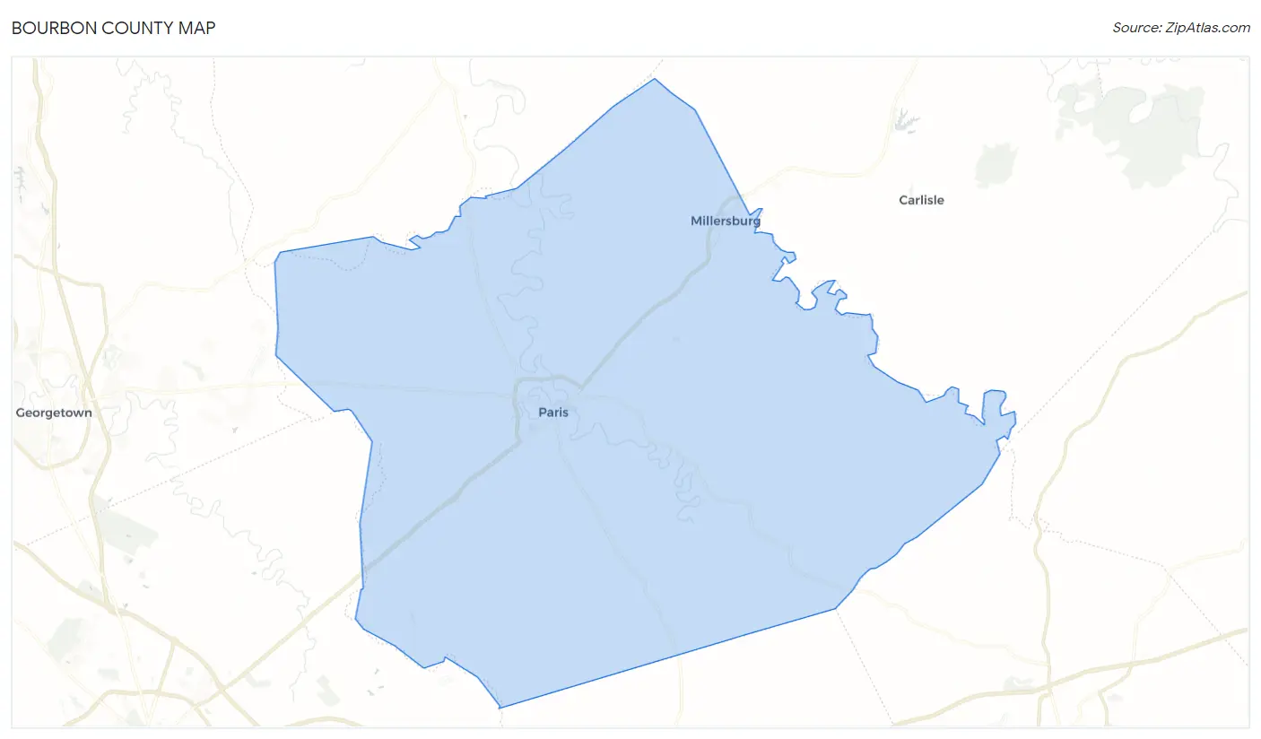 Bourbon County Map