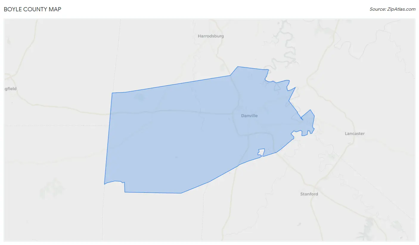 Boyle County Map