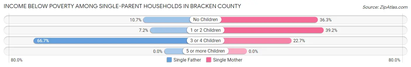 Income Below Poverty Among Single-Parent Households in Bracken County