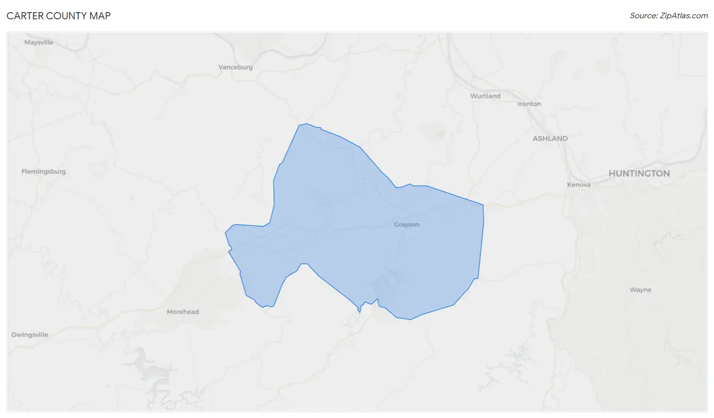 Carter County Map