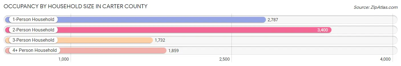 Occupancy by Household Size in Carter County