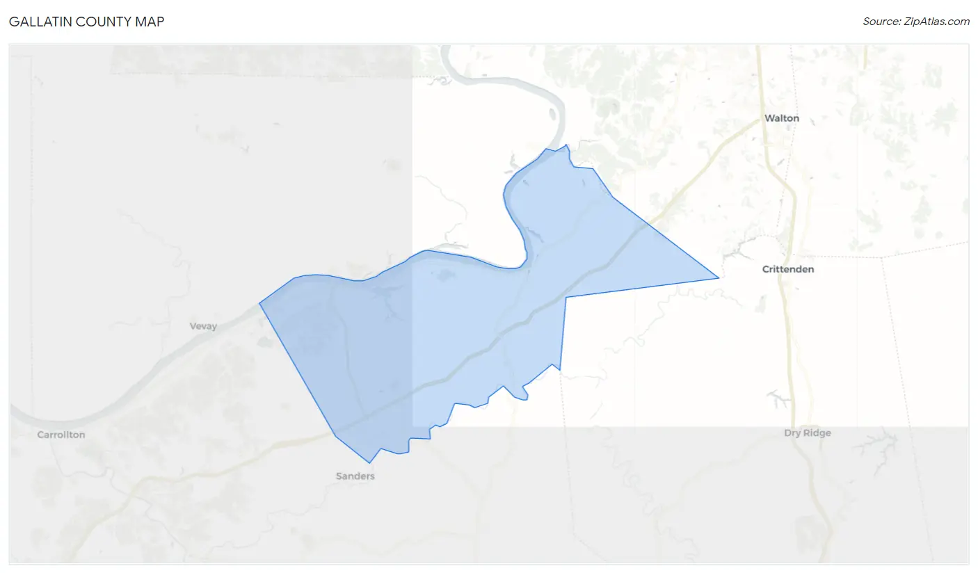 Gallatin County Map