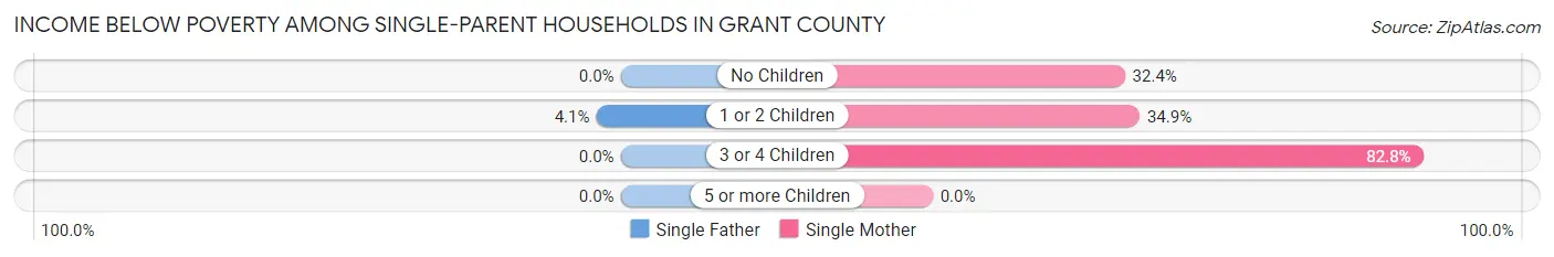 Income Below Poverty Among Single-Parent Households in Grant County