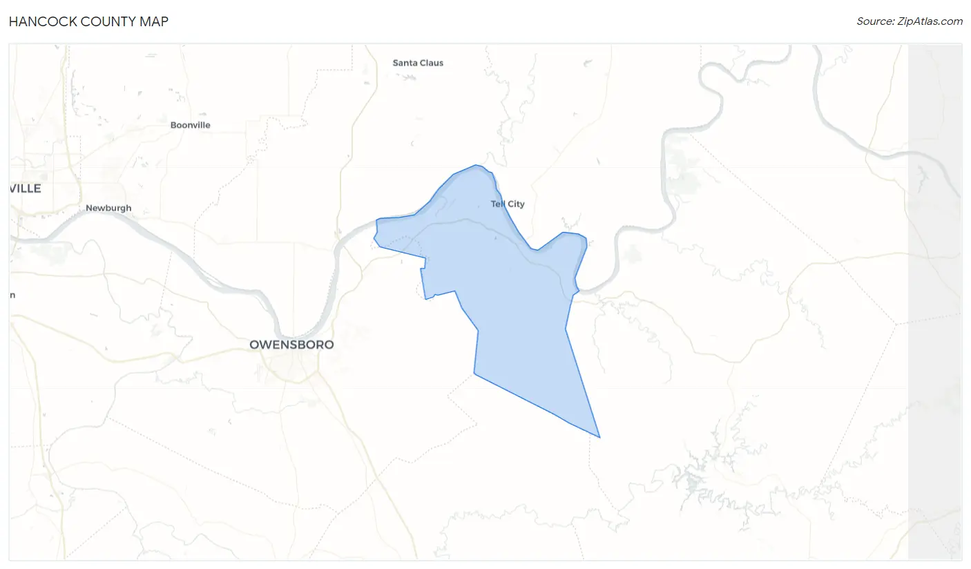 Hancock County Map