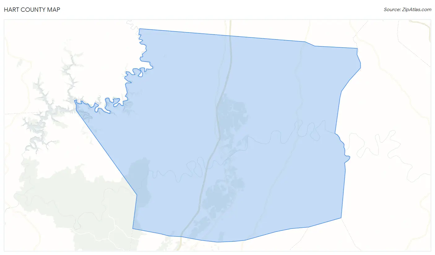 Hart County Map