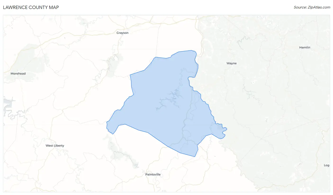 Lawrence County Map