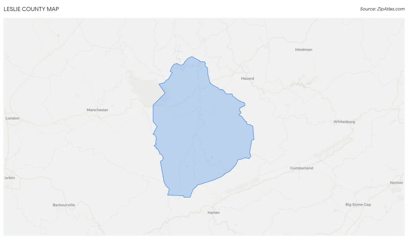 Leslie County Map