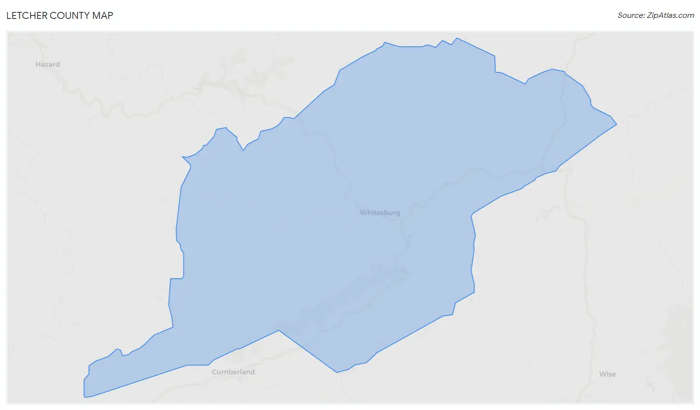 Letcher County Map