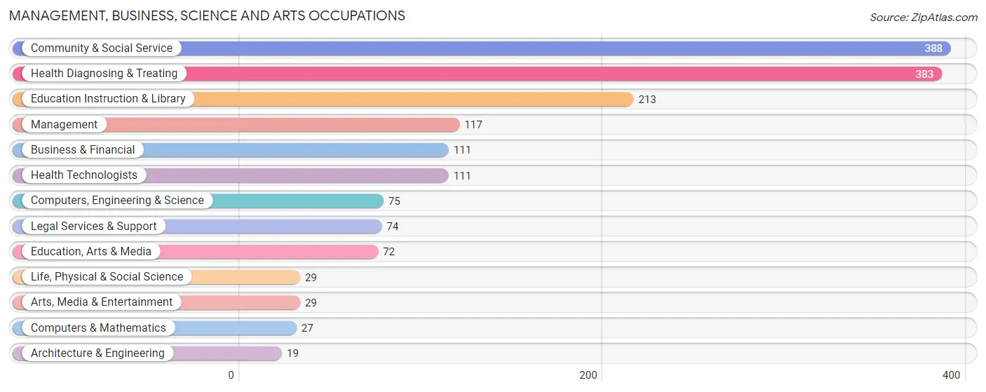 Management, Business, Science and Arts Occupations in Lewis County