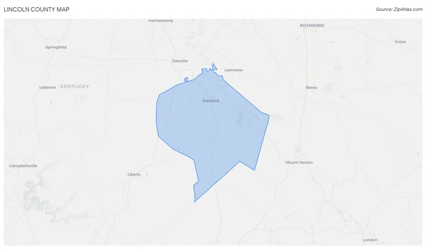 Lincoln County Map