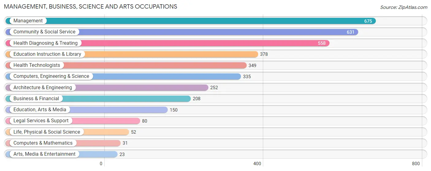 Management, Business, Science and Arts Occupations in Marion County