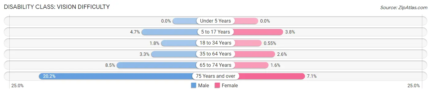 Disability in Marion County: <span>Vision Difficulty</span>