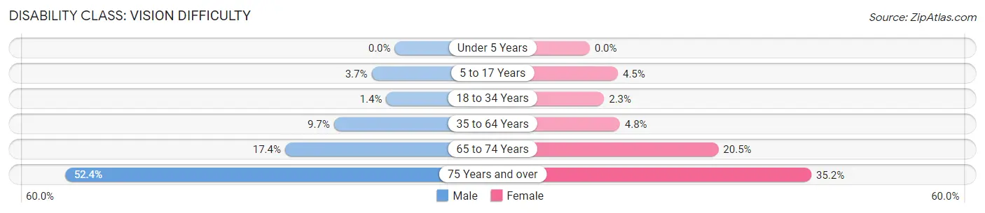 Disability in Martin County: <span>Vision Difficulty</span>