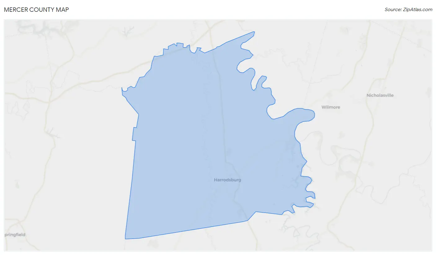Mercer County Map