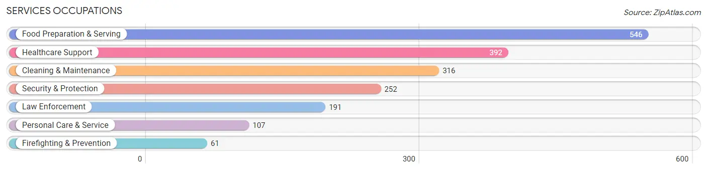 Services Occupations in Montgomery County