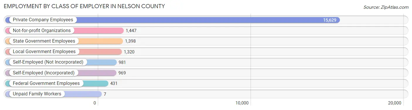 Employment by Class of Employer in Nelson County