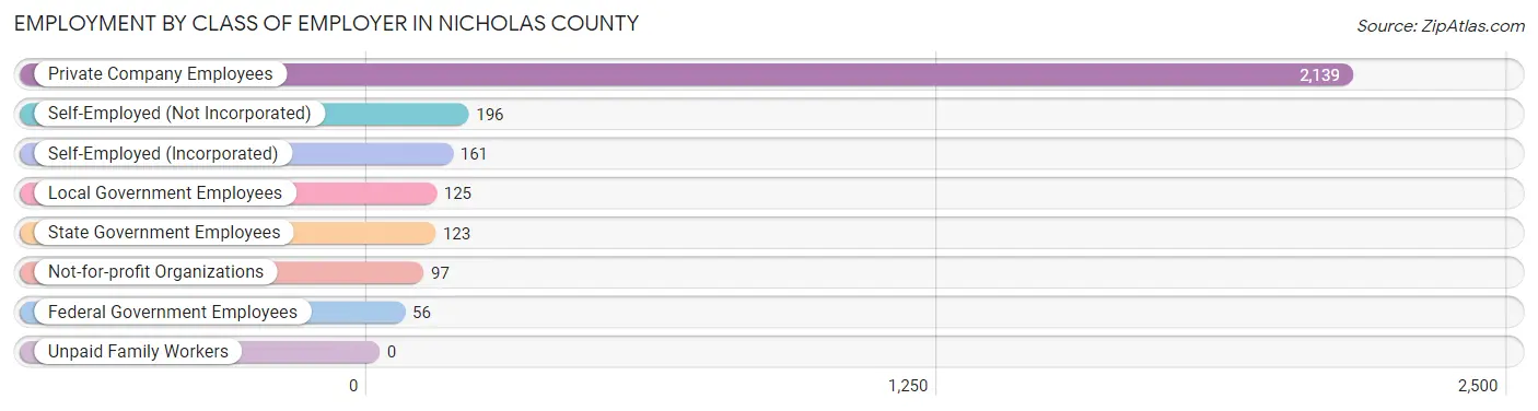 Employment by Class of Employer in Nicholas County