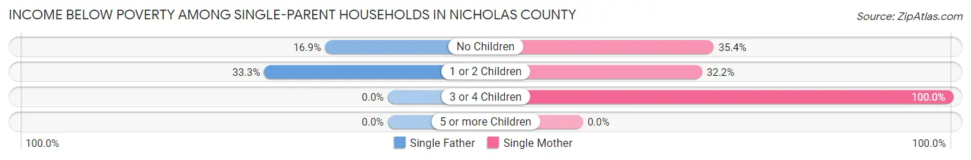 Income Below Poverty Among Single-Parent Households in Nicholas County