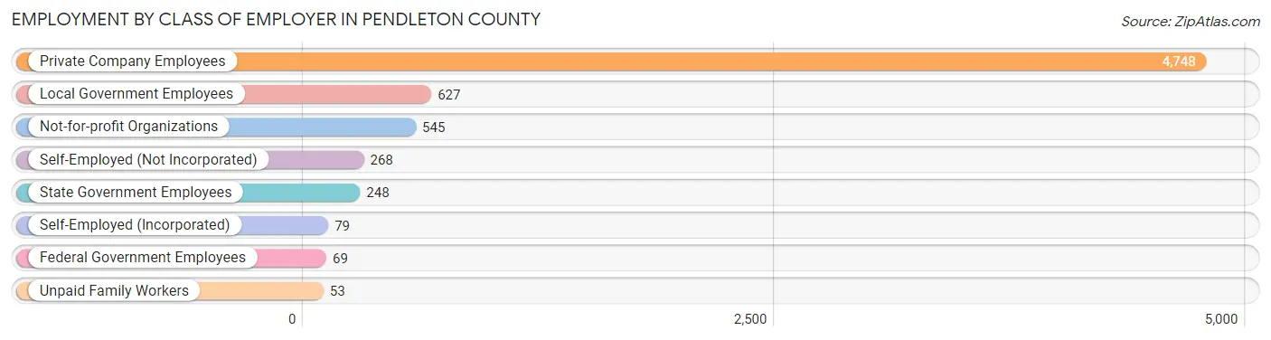 Employment by Class of Employer in Pendleton County