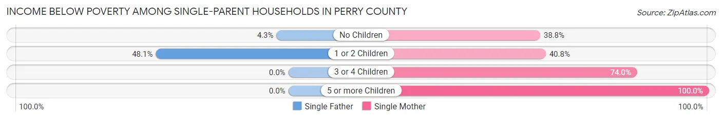 Income Below Poverty Among Single-Parent Households in Perry County