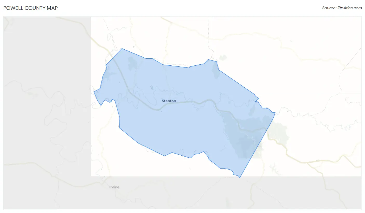 Powell County Map