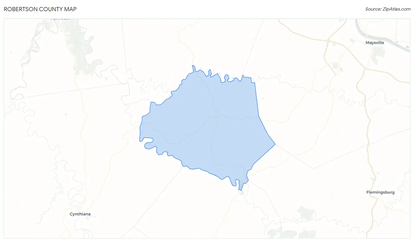 Robertson County Map