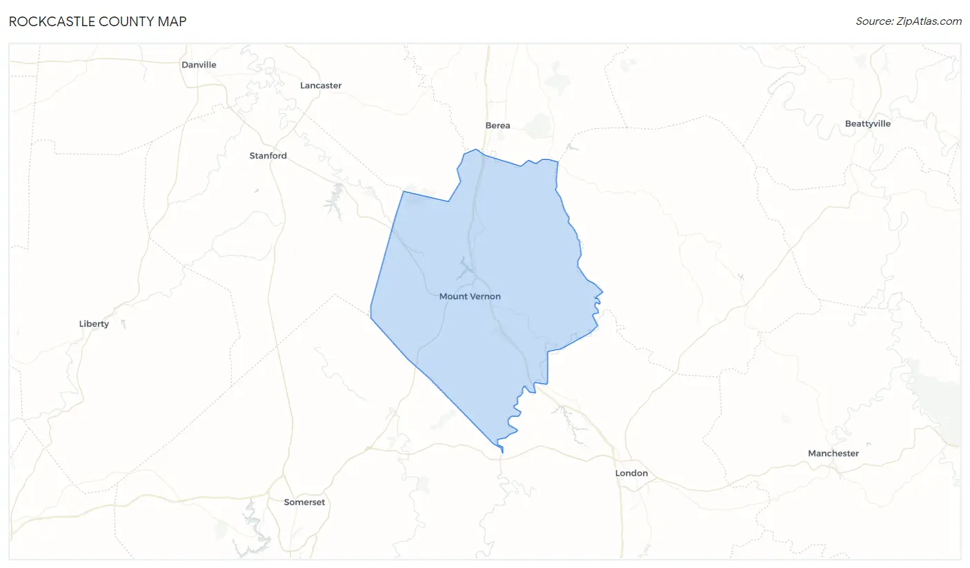 Rockcastle County Map