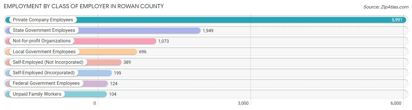 Employment by Class of Employer in Rowan County