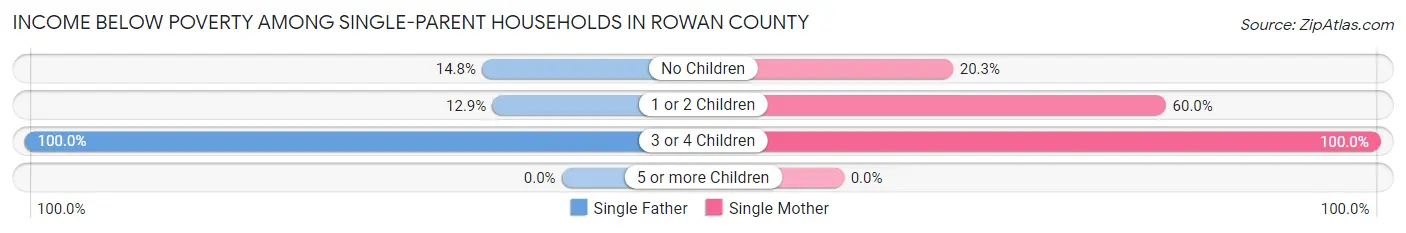 Income Below Poverty Among Single-Parent Households in Rowan County
