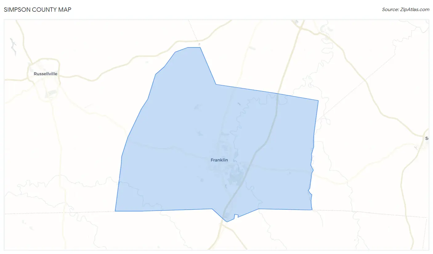 Simpson County Map