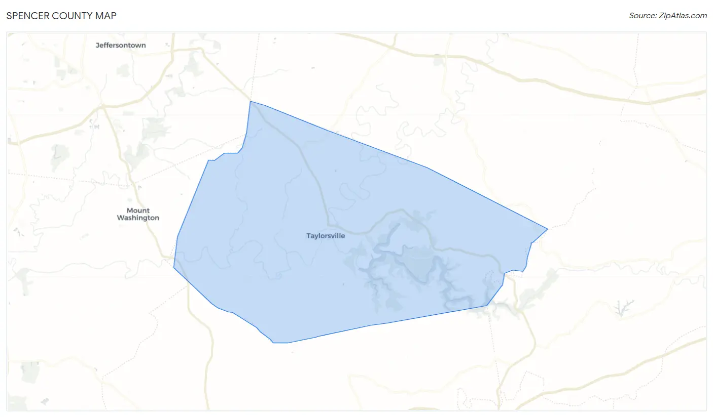 Spencer County Map