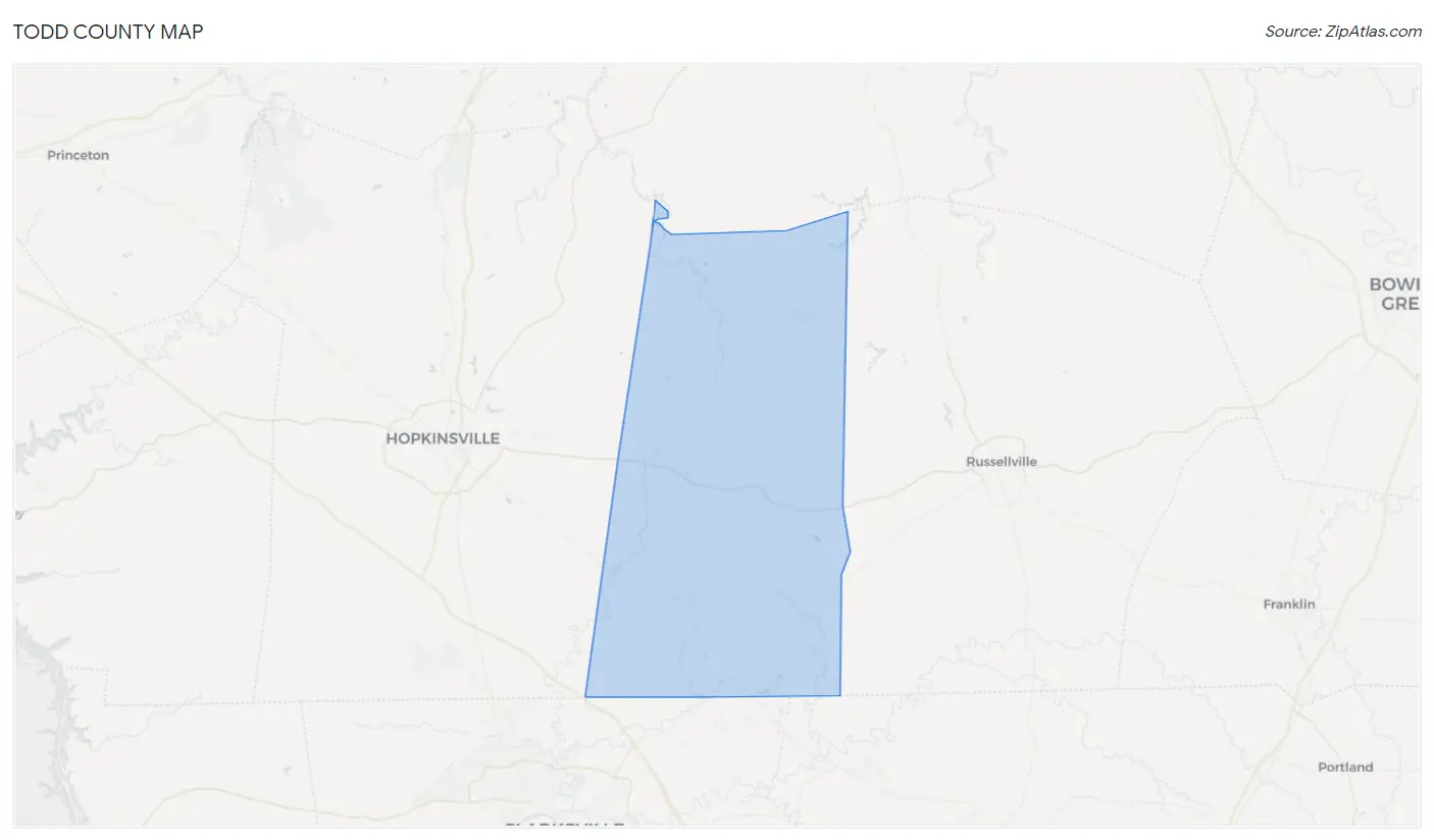 Todd County Map