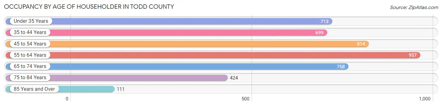 Occupancy by Age of Householder in Todd County