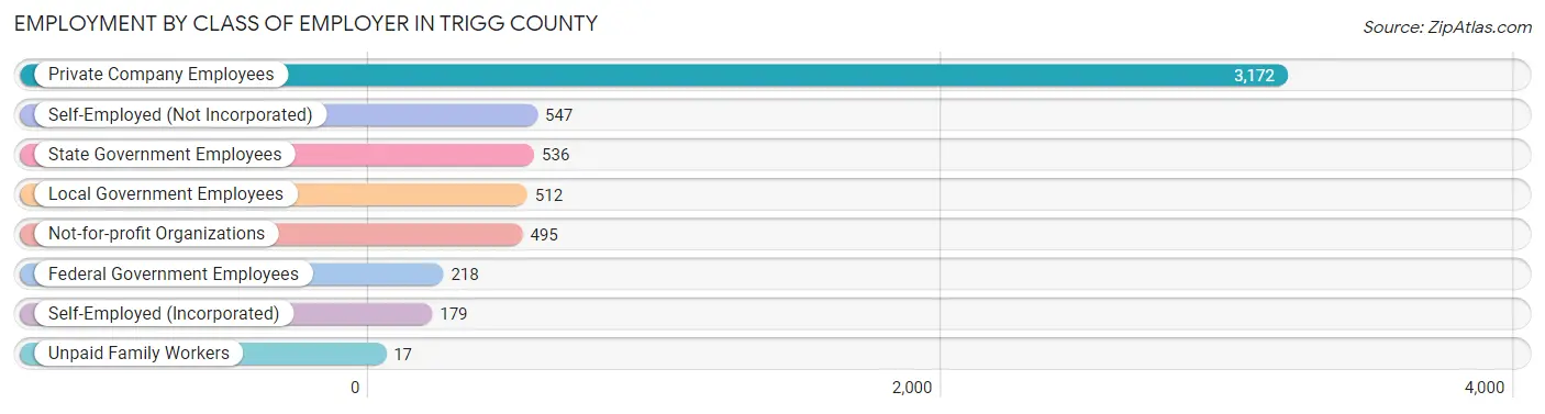 Employment by Class of Employer in Trigg County