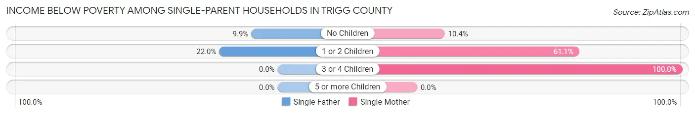 Income Below Poverty Among Single-Parent Households in Trigg County
