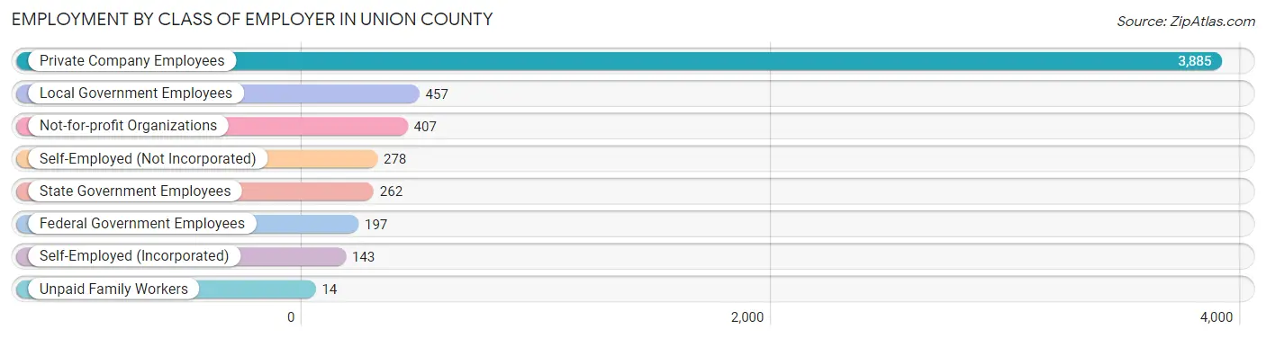 Employment by Class of Employer in Union County