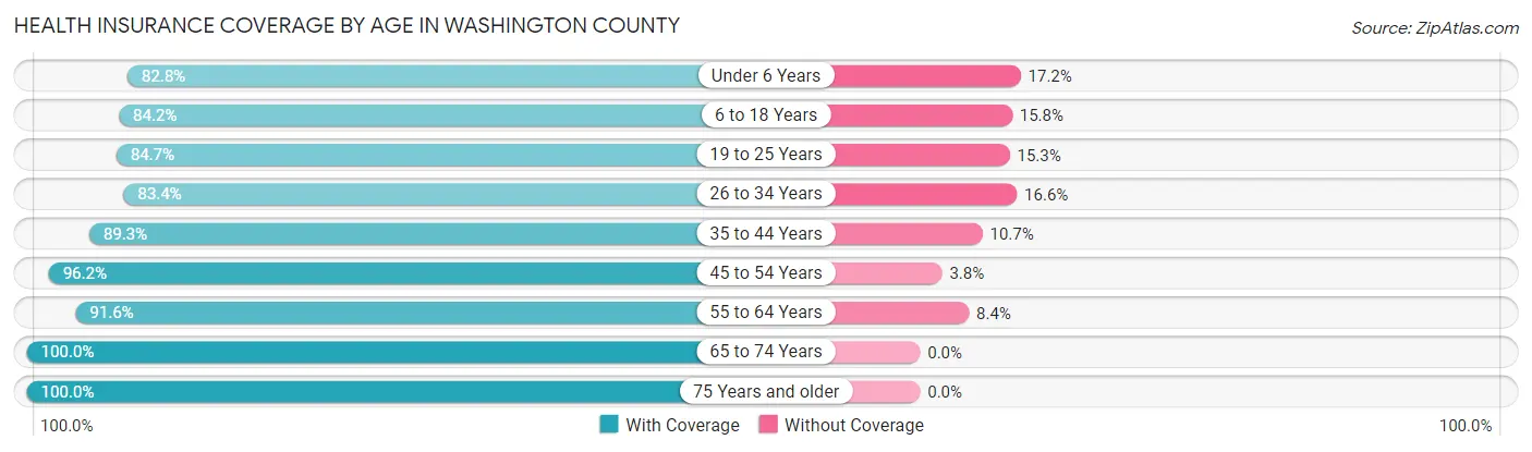 Health Insurance Coverage by Age in Washington County