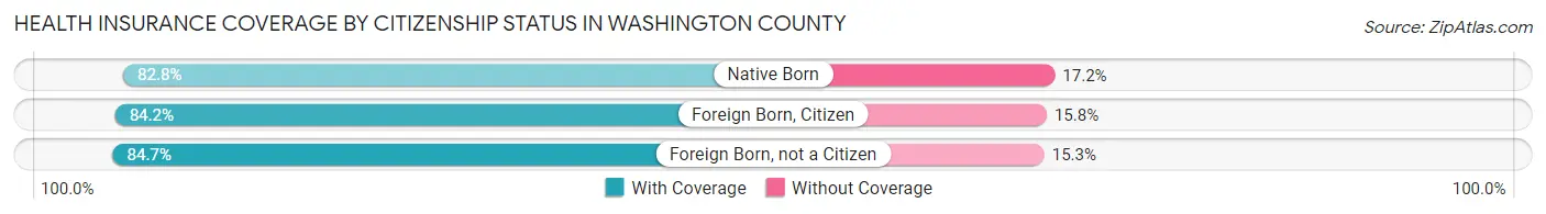 Health Insurance Coverage by Citizenship Status in Washington County