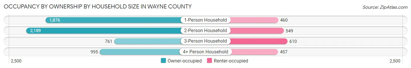Occupancy by Ownership by Household Size in Wayne County