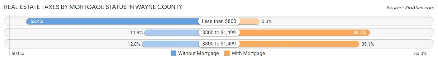 Real Estate Taxes by Mortgage Status in Wayne County