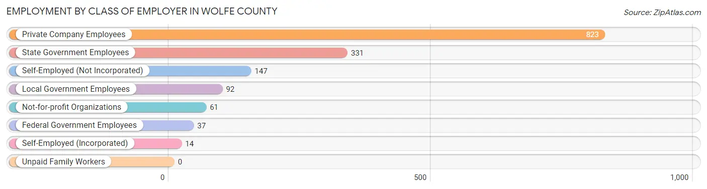 Employment by Class of Employer in Wolfe County